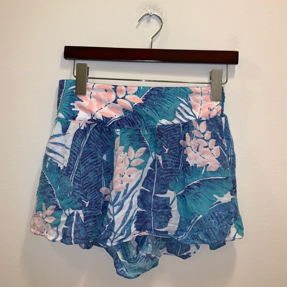 American Eagle Blue & Pink Floral shorts size S - Picture 2 of 7